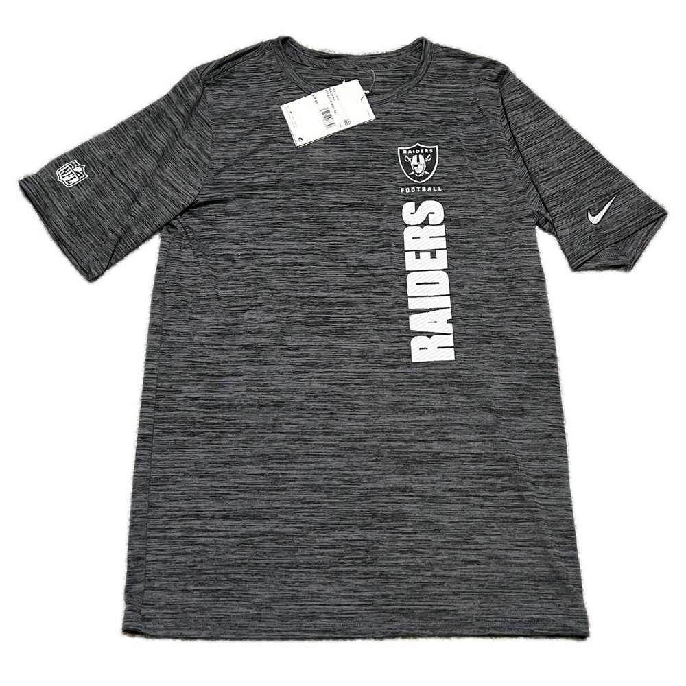 NEW NIKE NFL Las Vegas Raiders Football T‎ Shirt Youth M Medium - Dri Fit NWT